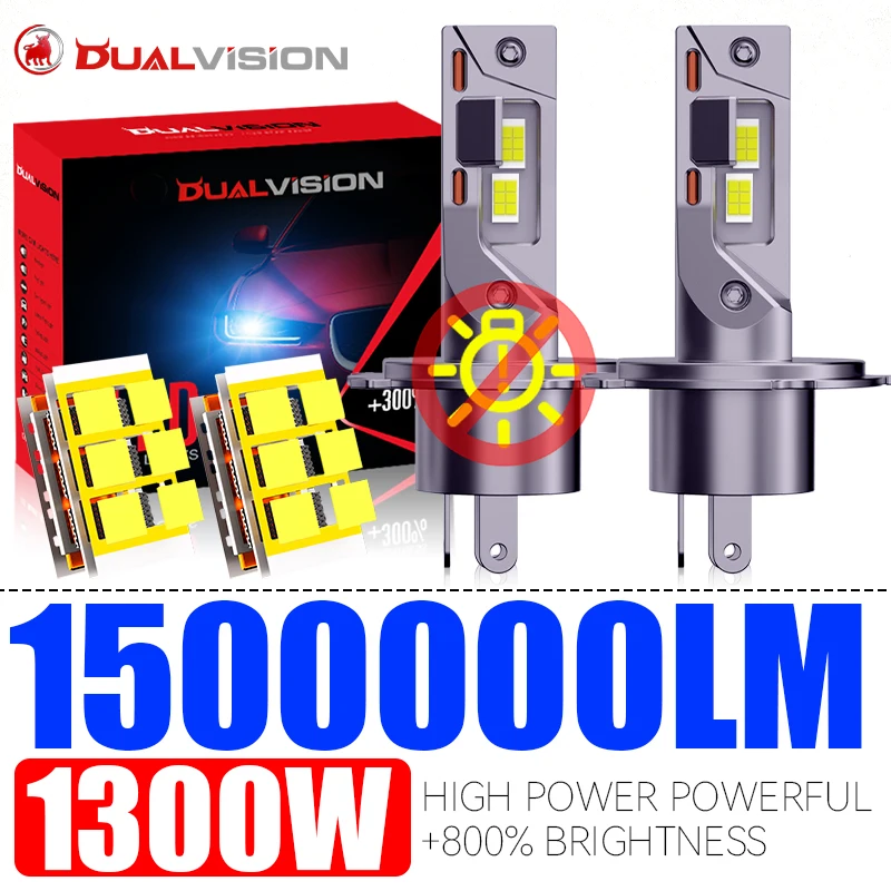 2PCS H4 Led Headlig… - image