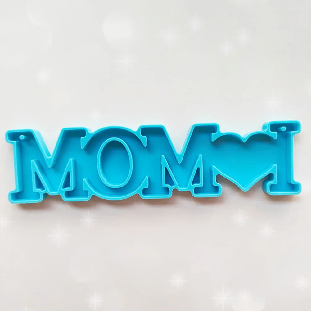 

5 pcs Keychain Pendant Mold Silicone Resin Mom Gift Molds Jewelry Crafts Mothers Day Crystal Accessories Storage