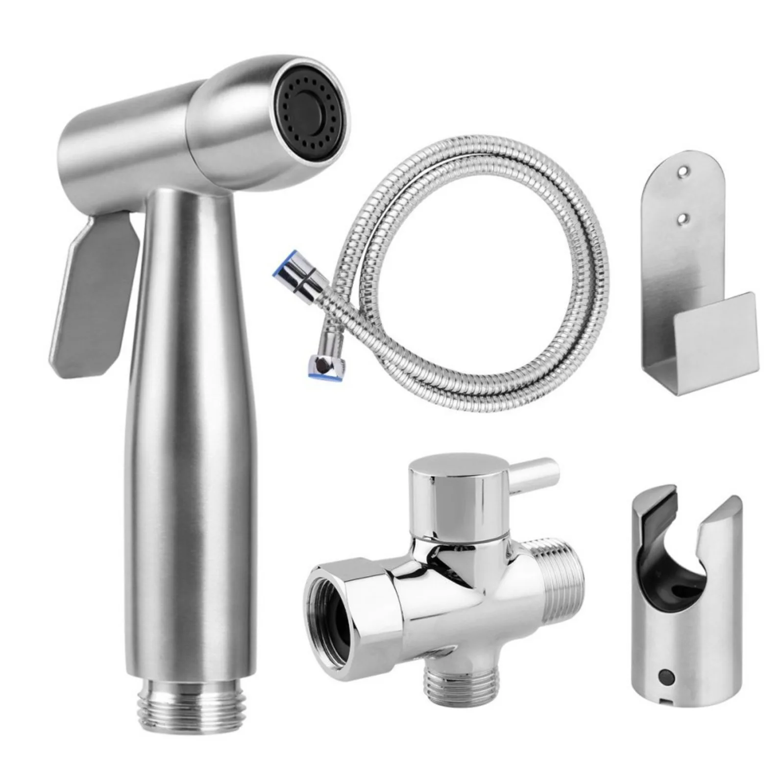 High-Quality 304 Stainless Steel Bidet Sprayer - Handheld Cloth Diaper Sprayer with Hose