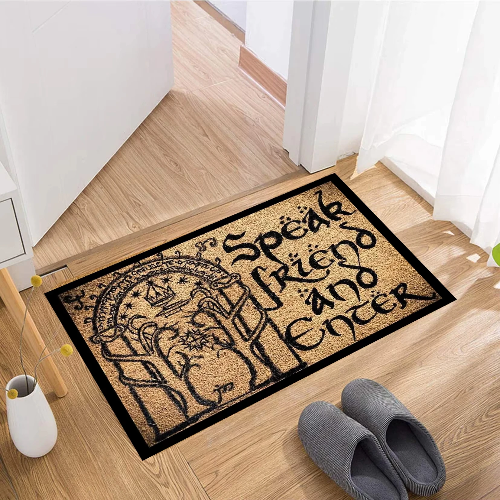 Tapete Impresso VIKAMA da Terra-média, O Senhor dos Anéis, Tapete de Entrada, Tapete Decorativo Temático de Fantasia