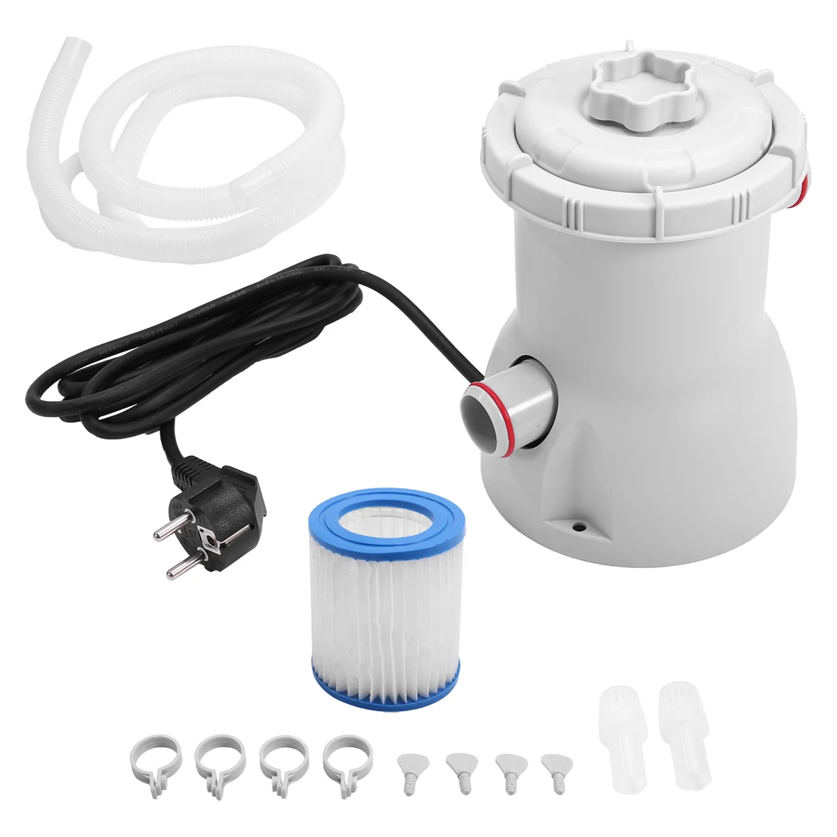 

AA74 Pool Filter Pump, 330 GPH Paddling Electric Pool Filters Small Pool Filter Pump(EU Plug)