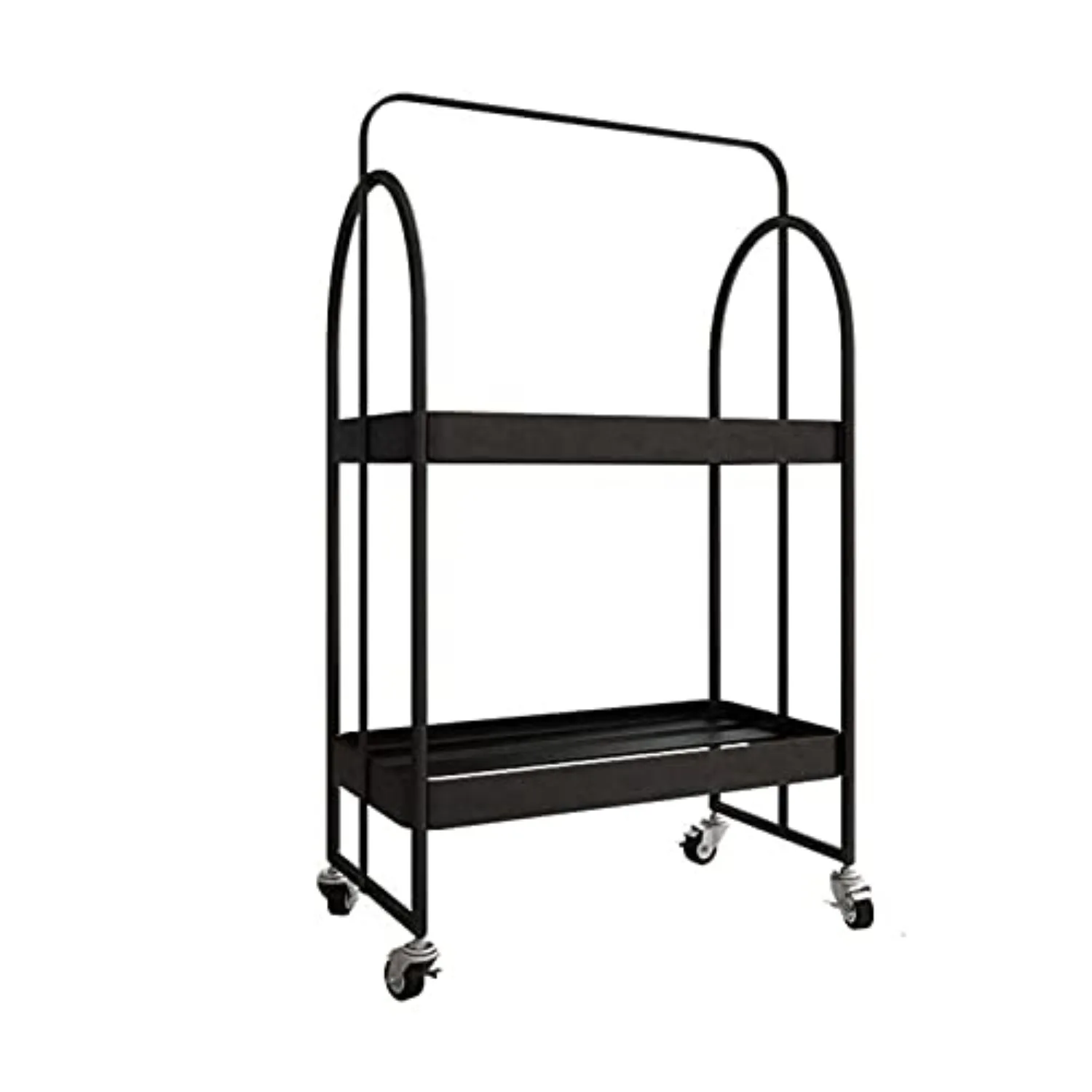 Table Mobile Trolley,Dining Car,Hotel Restaurant Wine CartGolden Double Trolley,Commercial Service Vehicle, Bathroom