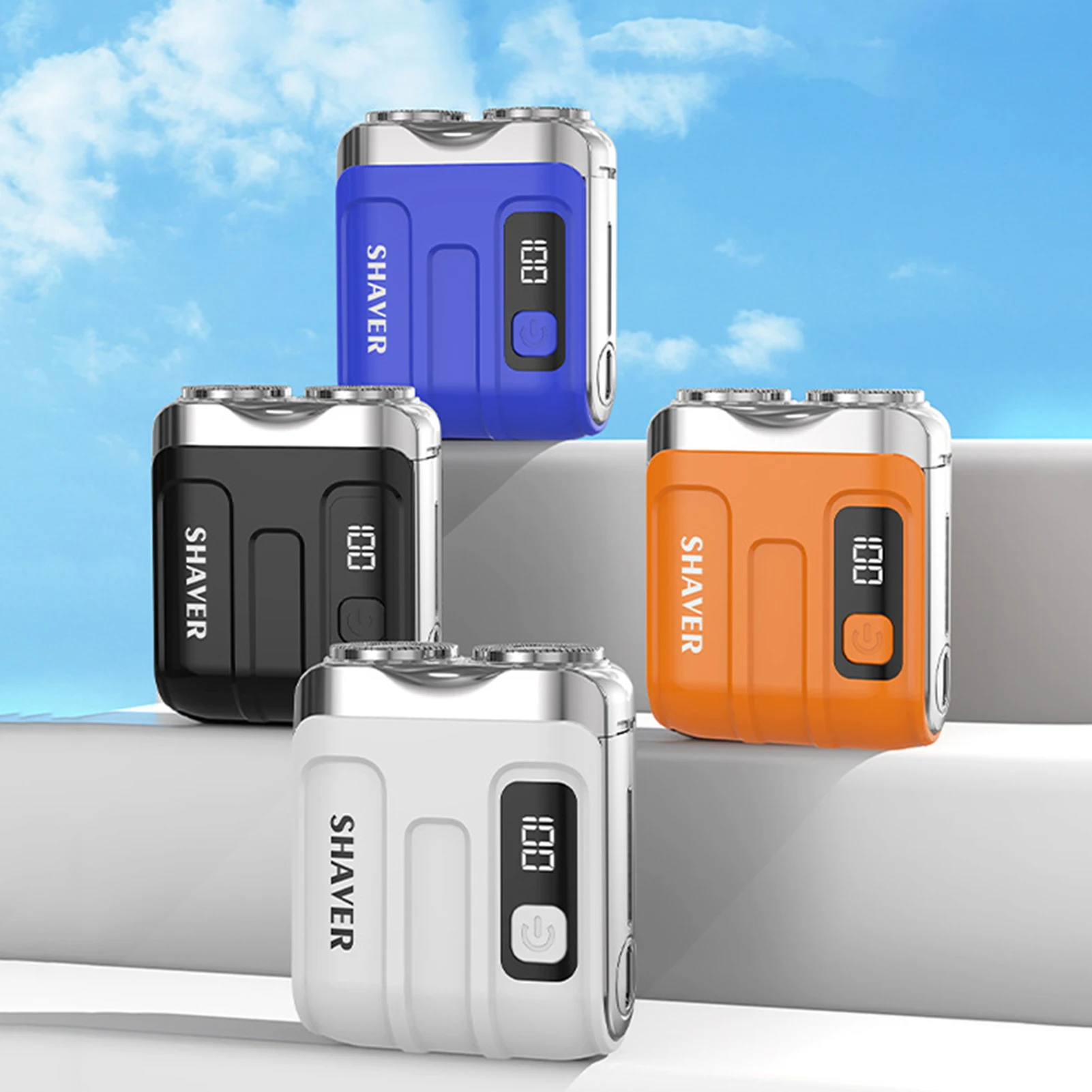 

Мини-электробритва с двумя головками, магнитные режущие головки, дизайнерские бритвы, подходящие для деловой поездки, кемпинга, дропшиппинг из США