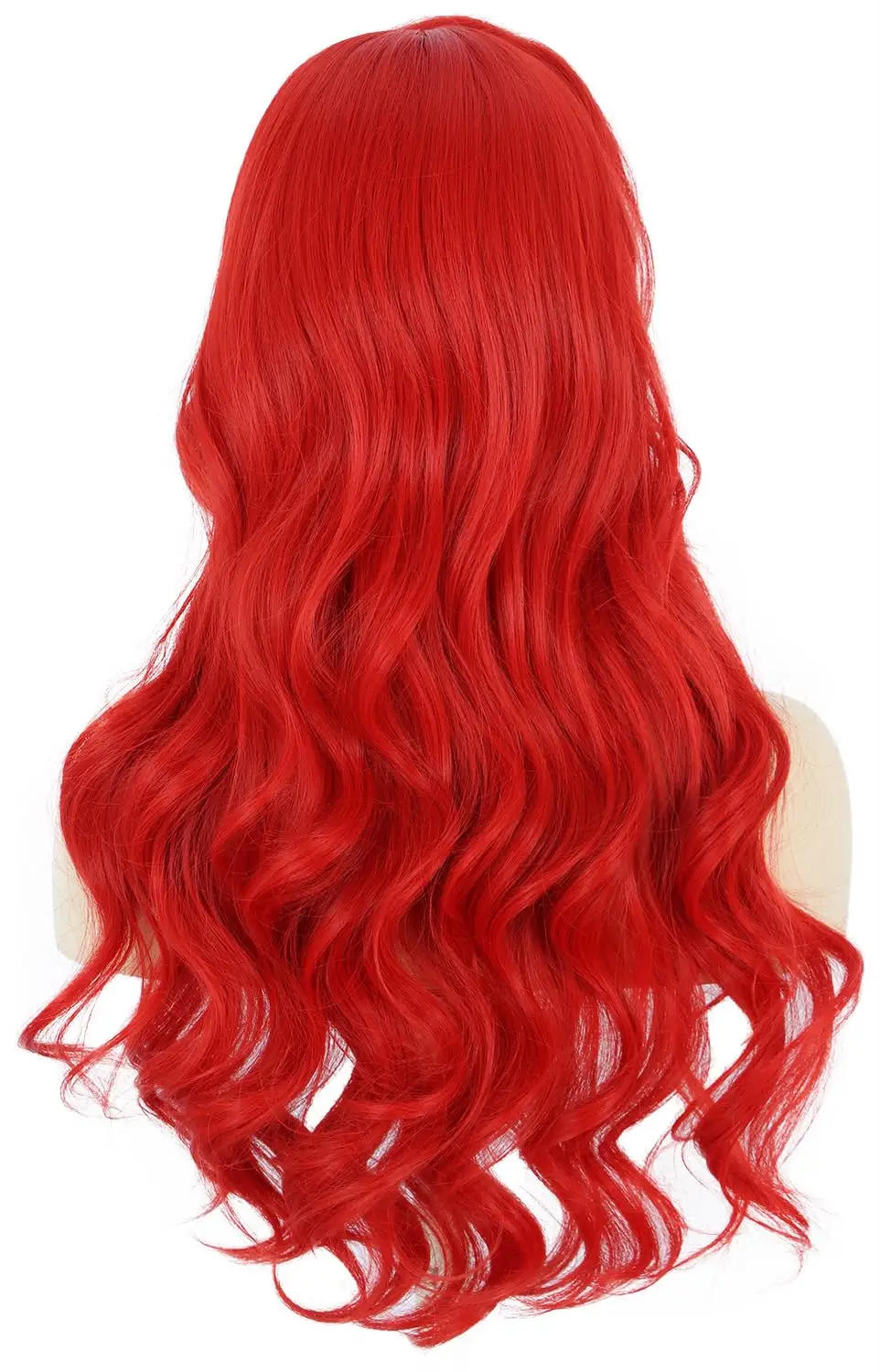 Donne lunghe parrucche rosse ondulate Halloween Cosplay Party Costume Cos Ariel parrucca capelli sintetici