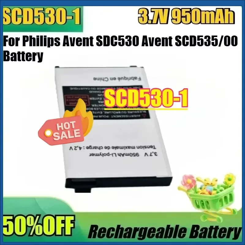 

New For Philips Avent SDC530 Avent SCD535/00 3.7V 950mAh Battery New SCD530-1 3.7V 950mAh High Quality Battery