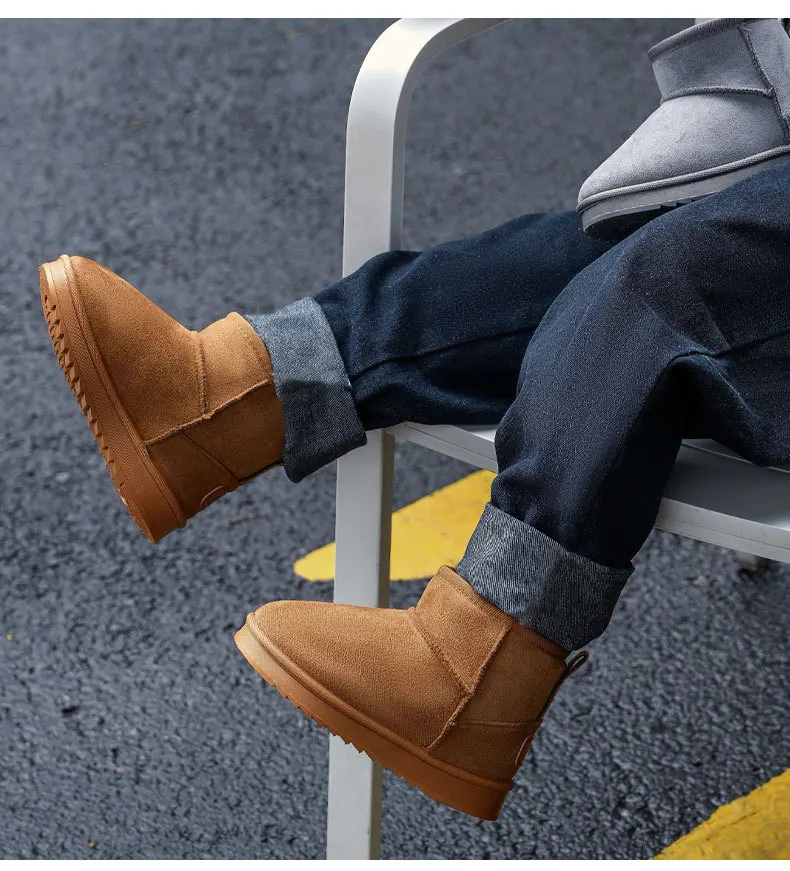 2026 Neue Kinder-Winterstiefel aus Rindsleder, warme Stiefel für Jungen und Mädchen, hochwertige Lederstiefel – Detail 6