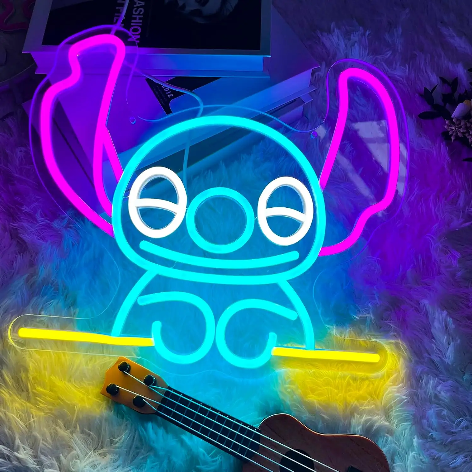 Cute Anime Neon Light Gaming Neon Sign for Wall Decor USB Powered Led Night Signs for Gamer Room Kids Room Club Party Decor