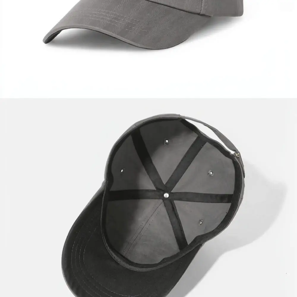Big Head Baseball Cap Deepened Shield Pattern Embroidery Hat Men Outdoor Sun Protection Tactical Sport Casual Hat