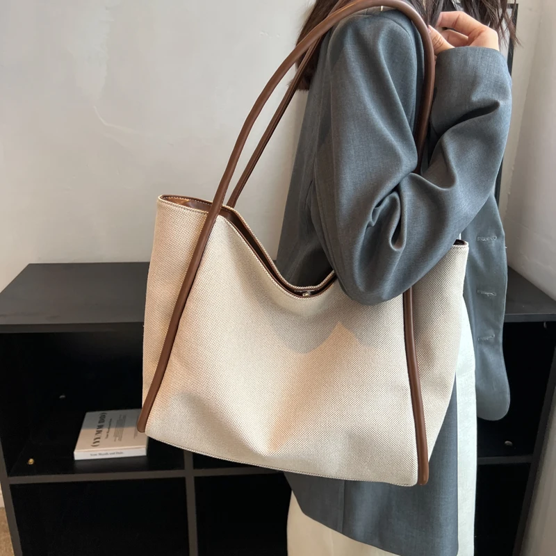 قطعة واحدة من حقيبة اليد ذات السعة الكبيرة، حقيبة دلو عصرية للعمل والتنقل، يمكن للنساء أن تحمل iPad #3