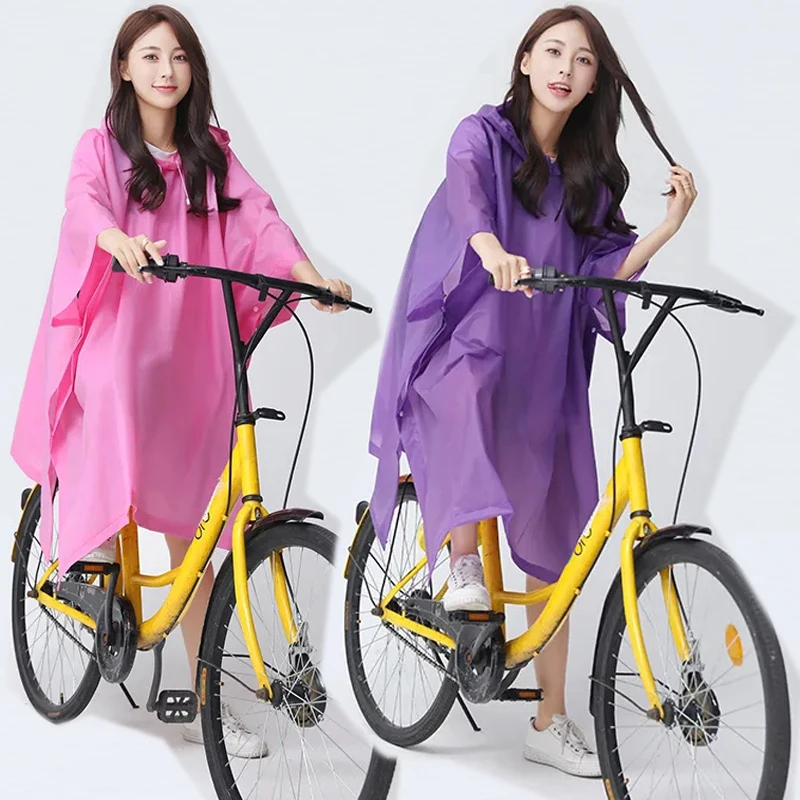 Reusable Windproof Bicycle Motorcycle Raincoat Fashion Aldult Outdoor Travel Hiking Waterproof Raincoat Impermeable Rain Poncho