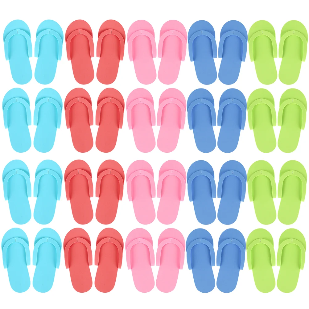 24 Pairs of Disposable Slippers One Time Slippers Pedicure Flip-flops Salon Flip-flops Beach Party Slippers