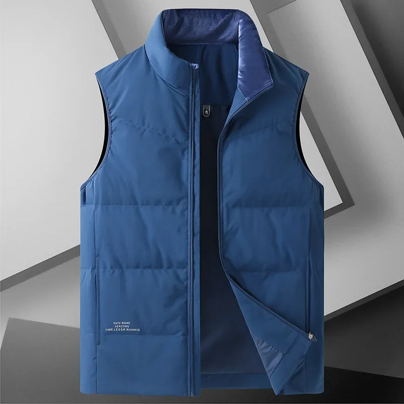 New Arrival Fashion Suepr Large Winter Young Men's Fashion Casual Stand Collar Casual Down Vest Plus Size XL2X3XL4XL5XL6XL7XL8XL