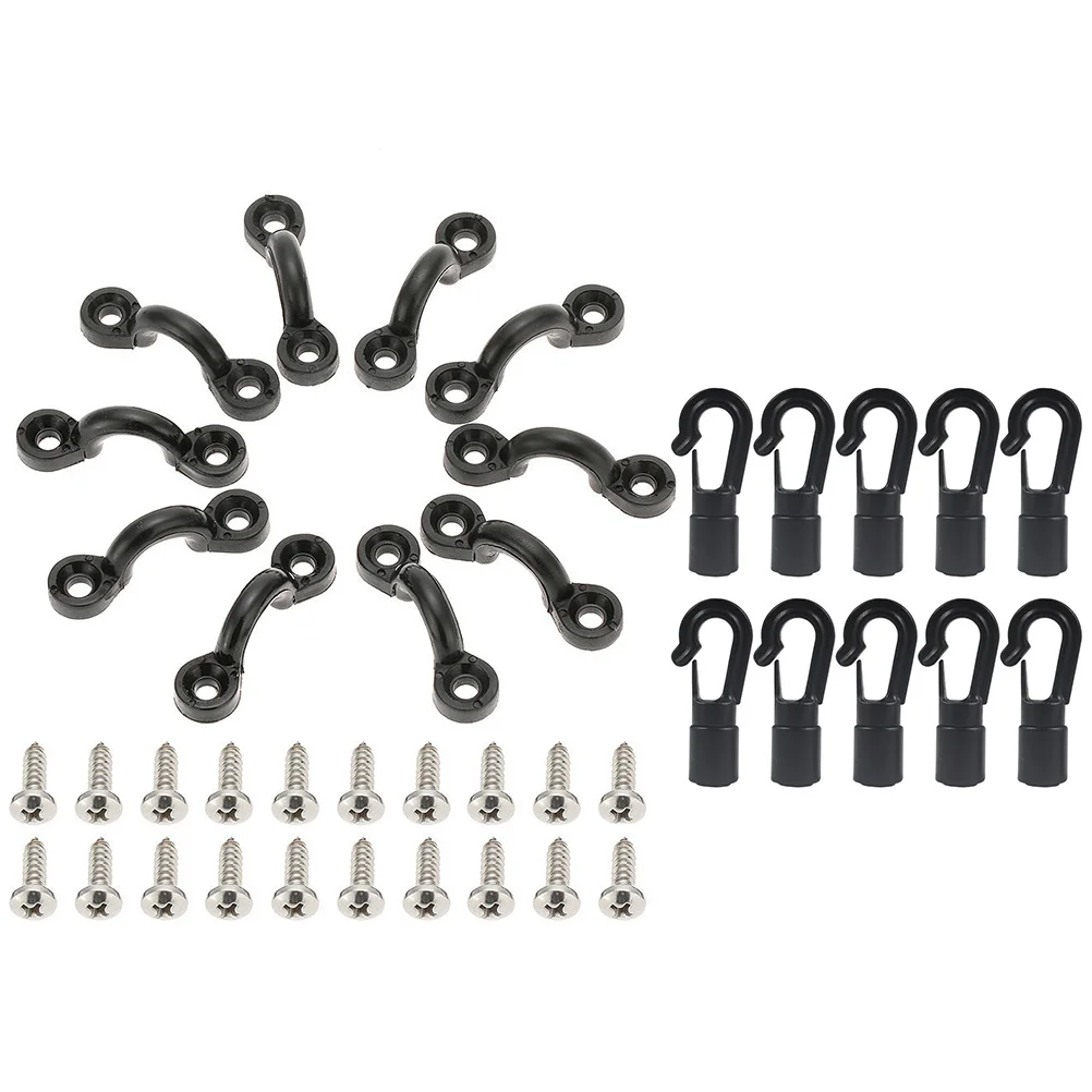 

1 set 10 Buckles Screws Set Durable Nylon Lightweight Portable Outdoor Accessories Boat Rope Fixing Hardware Kayak
