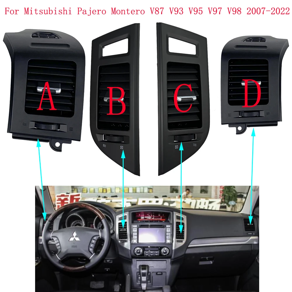 Middle Air Vent Outlet For Mitsubishi Pajero Montero V87 V93 V95 V97 V98 2007-2022 Instrument Panel Board A/C Air Conditioner 