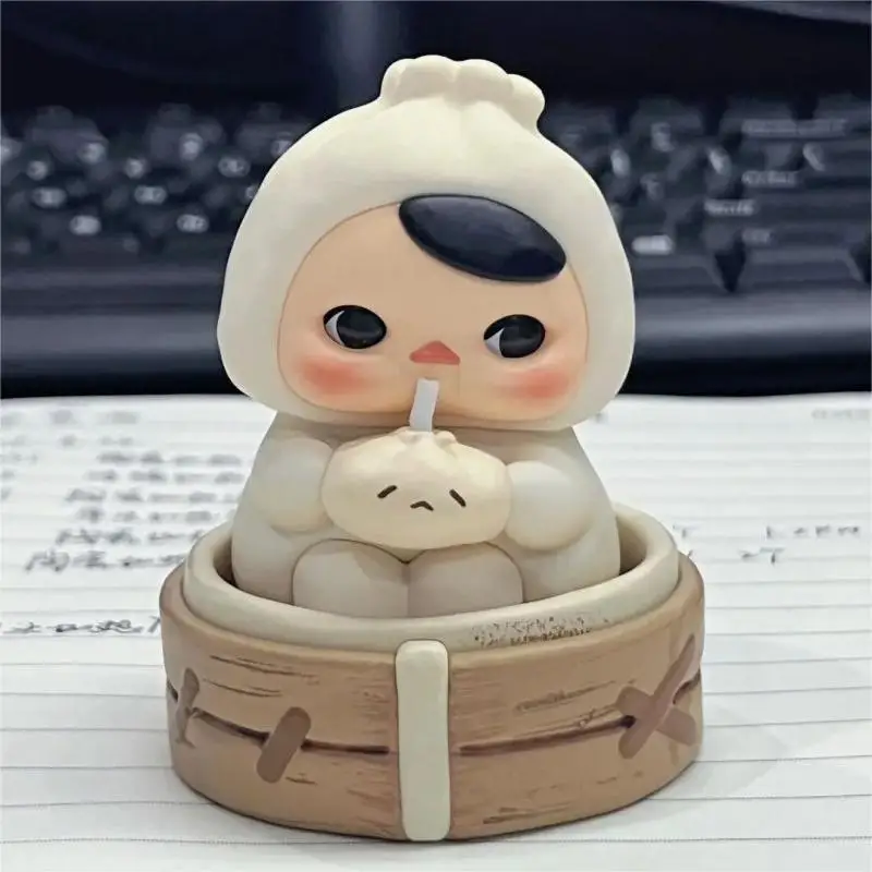 PUCKY The Feast Series Steamed Bun Action Figure Steamed Dumplings Anime Figure Cute Dolls Model Desk Decor Collectible Toy Gift