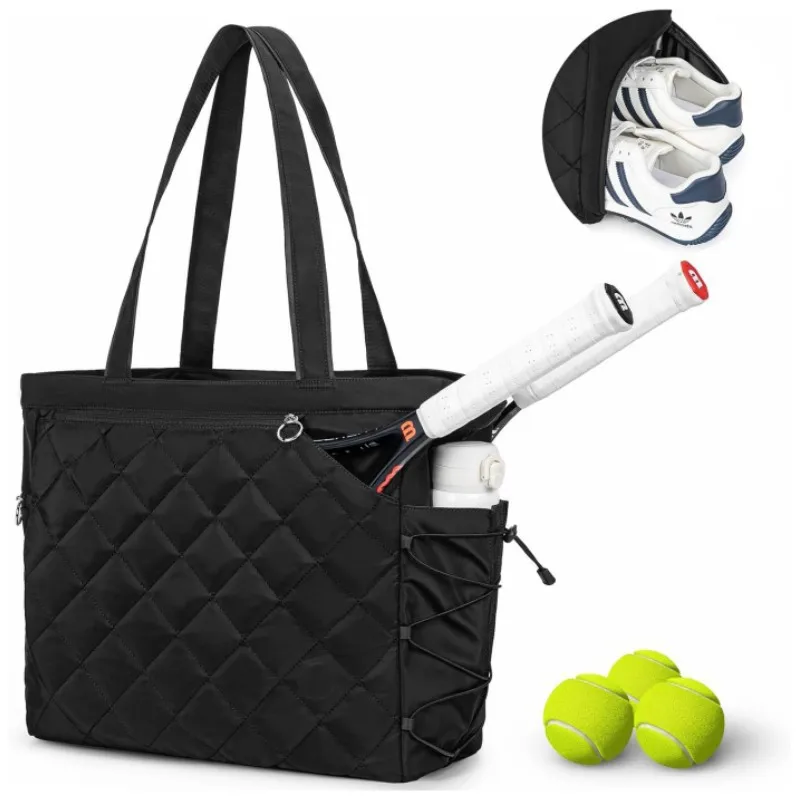 Professional Tennis Backpack Large Capacity Sports Racket Pack Holds 1-2 Tennis Rackets Outdoor Badminton Bag With Shoe Pocket