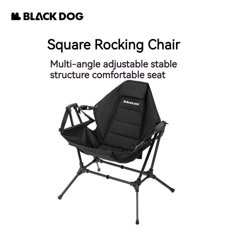 Naturehike BLACKDOG Rocking Chair Folding Portable Detachable Adjustable Outdoor Camping Travel Recliner Aluminum Alloy Chair