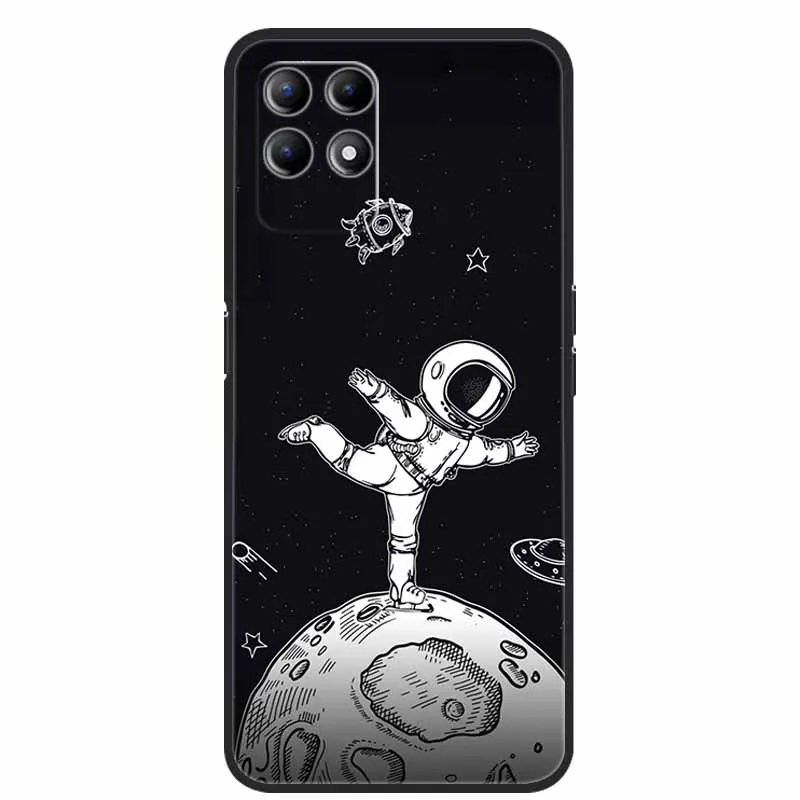 Per OPPO Realme 8i custodia Astronaut Silicone Soft TPU Cover per telefono Coque per Realme 8 Pro Realme8 5G Funda Spaceman Realme8i Bumper