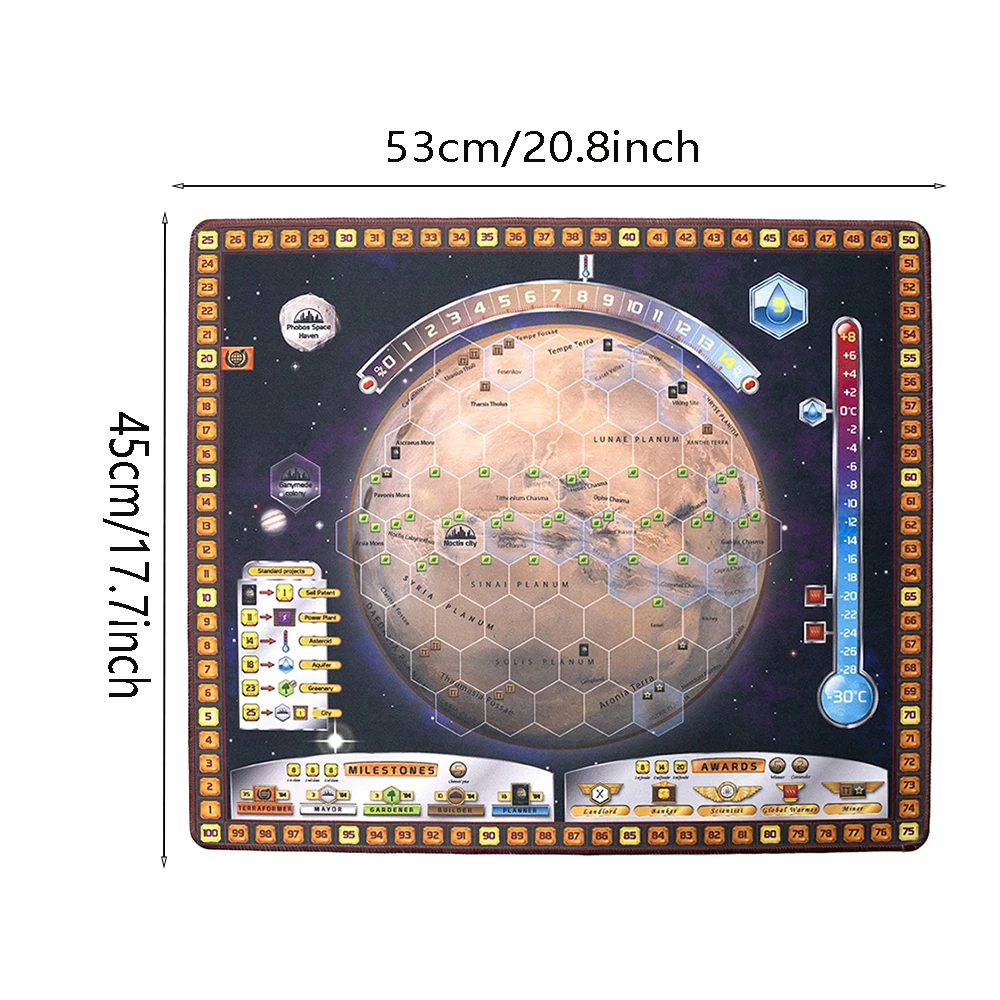 Terraforming Mars Board Game Play Mat Map Player Board Accessory to Base Game and Expansions