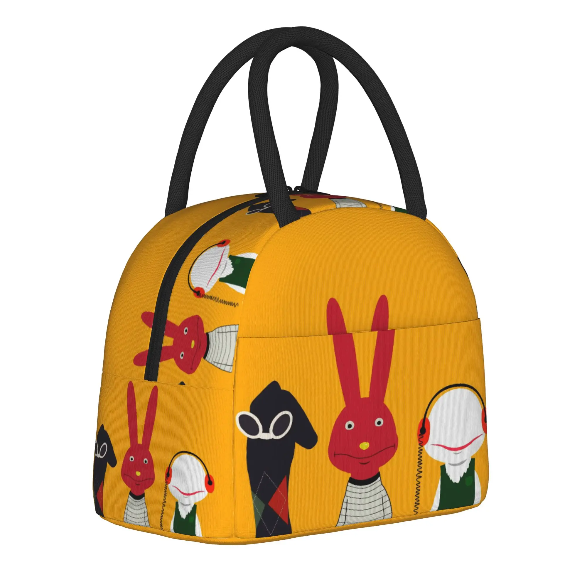 31 Juan Carlos Bodoque Rabbit Tote Insulated Lunch Bag Mins Cartoon Handheld Food Bags Reusable Cooler Thermal Large Capacity
