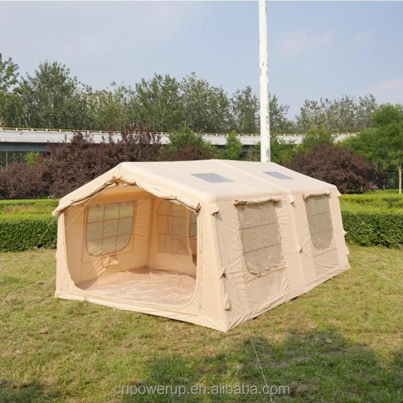 XMSJ Large Portable Outdoor Inflatable Oxford Four-Season Camping Tent 17.28 Square Meters 210G Waterproof Partition Detachable