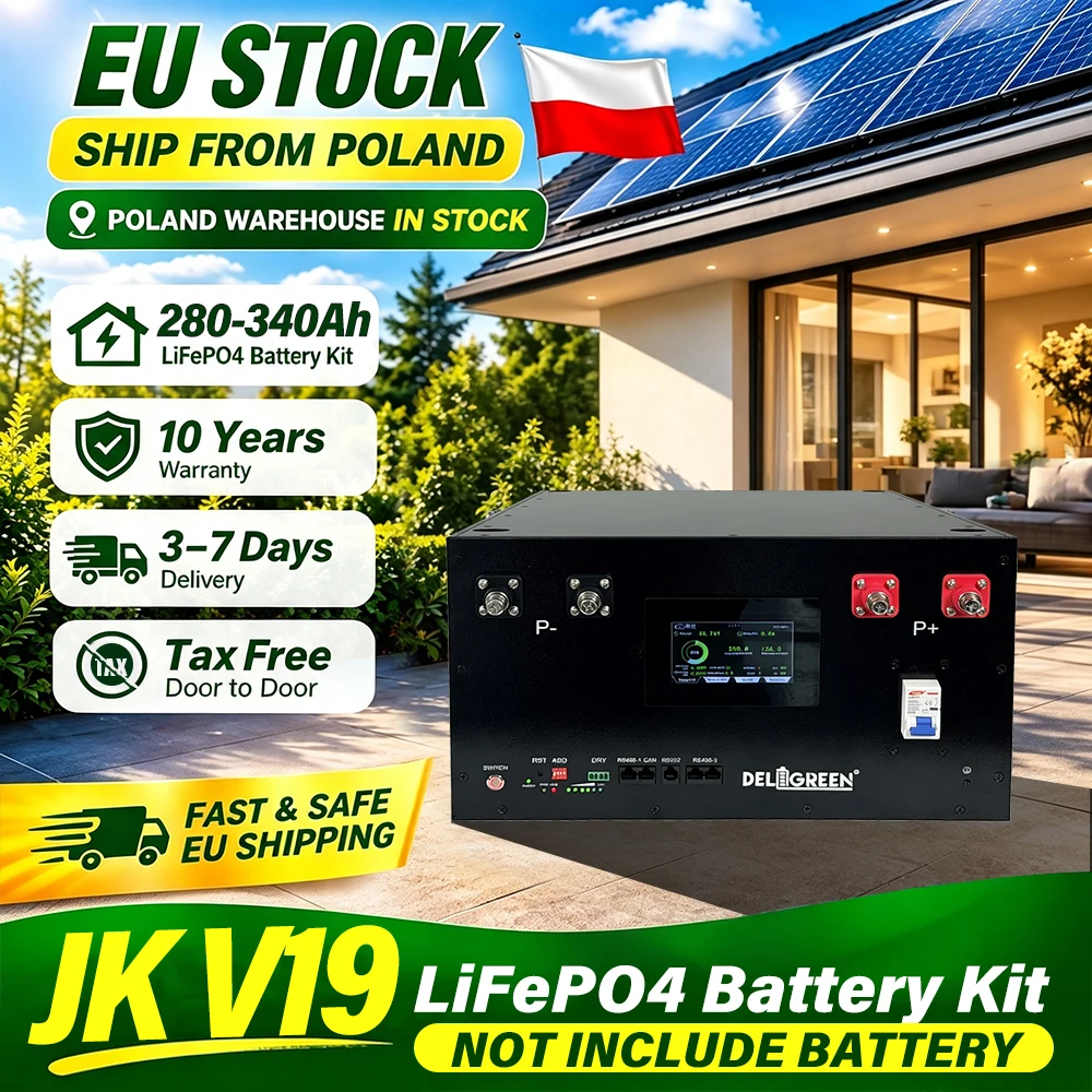 Image of EU-Lager JK V19 Box 51,2V 48V 280AH 314AH 334AH LiFePO4 Batteriegehäuse 15kWh 16kWh Wiederaufladbares Batterie-Kit DIY Solarstromspeicher