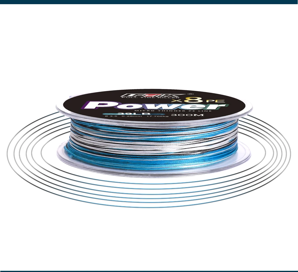 FTK PE X4/X8 Karpfen-Angelschnur 300/500m 4/8 Stränge Geflochtene Extrem Starke Verschleißfeste Multifilament Meeres-Salzwasser-Schnur – Detail 11