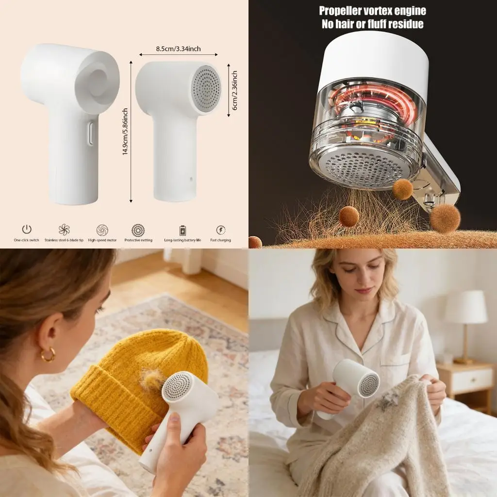 

D0AB Мощный электродвигатель для резки частиц для быстрого удаления болюса со свитеров, трикотажа, эргономичный план,