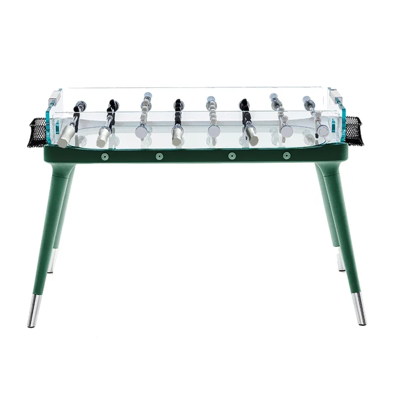 Green Soccer Machines Customizable Glass Solid Wood Soccer Machines Foosball Games Indoor Game Tables