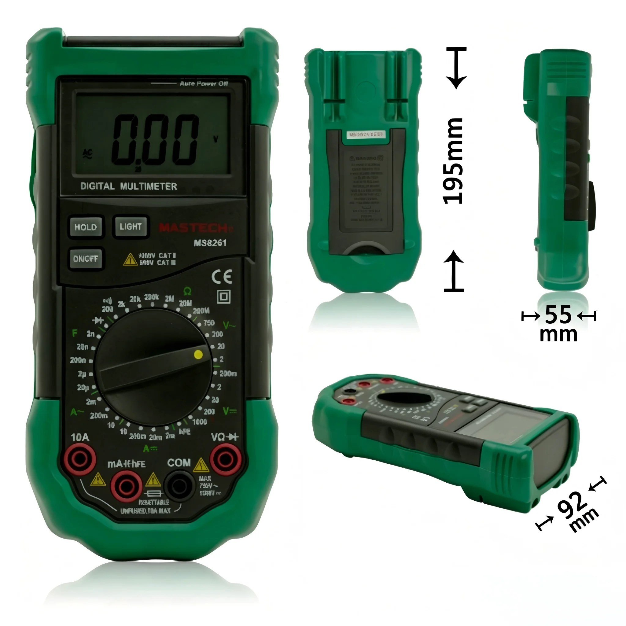 LCD Digital AC/DC Voltage Current Resistance Capacitance Transistor Tester 3.5 Digit Multi Meter