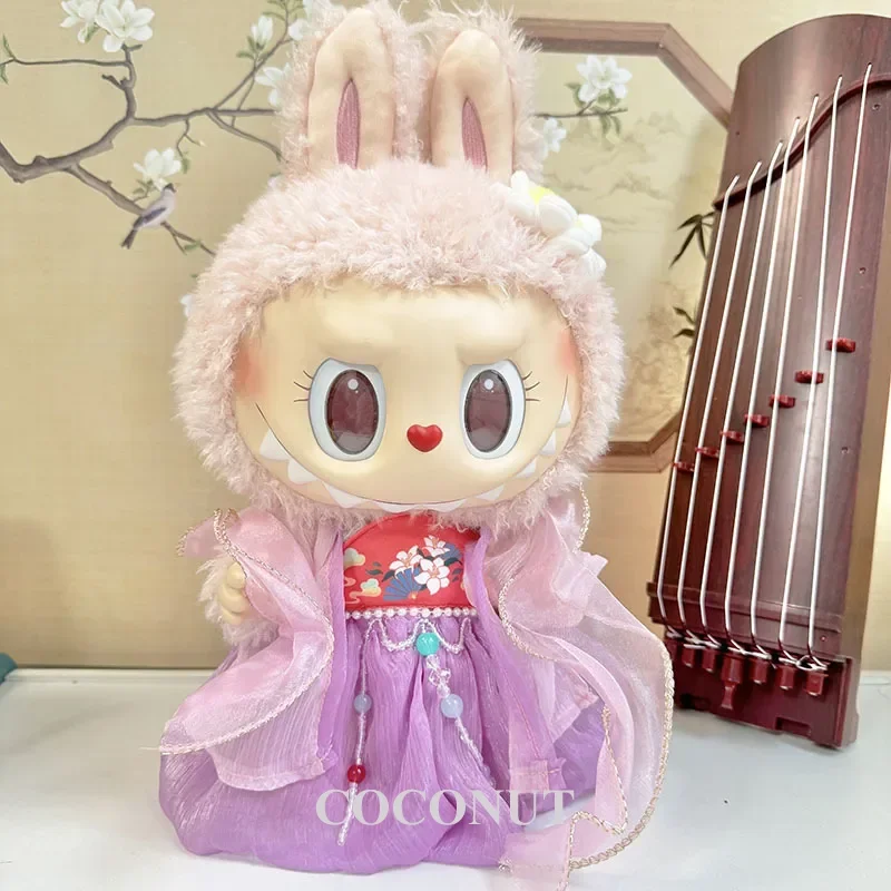 

Платье для куклы Labubu Hanfu 38 см, плюшевая игрушка и аксессуары, элегантный модный дизайн, привлекательное платье для куклы