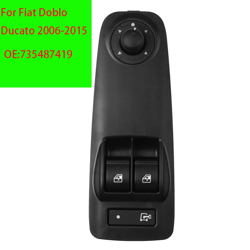 New Electric Window Control Switch 735487419 6490X9 6554XN 735532903 735487423 Fit For Fiat Doblo Ducato 2006-2015