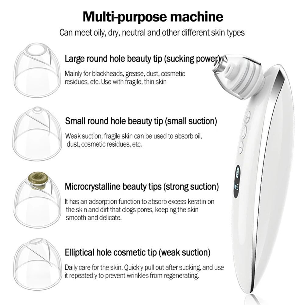 6 tryb ssania elektryczne urządzenie do usuwania zaskórników odkurzacz do usuwania trądziku usuwanie czarnych plam twarzy głębokie oczyszczanie urządzenie do oczyszczania porów