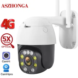 4G 5MP PTZ IP Camera for Security Protection HD 5X Optical Zoom 360° WIFI Surveillance Camera CCTV Outdoor Wireless Smart Home