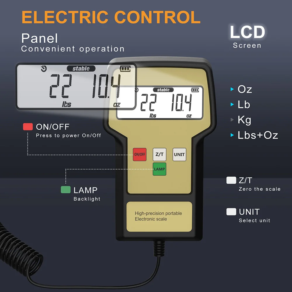 Refrigerant Filling Electronic Scale RCS-220 Weighing Tool High Precision Portable Refrigerant Freon Liquid Scale