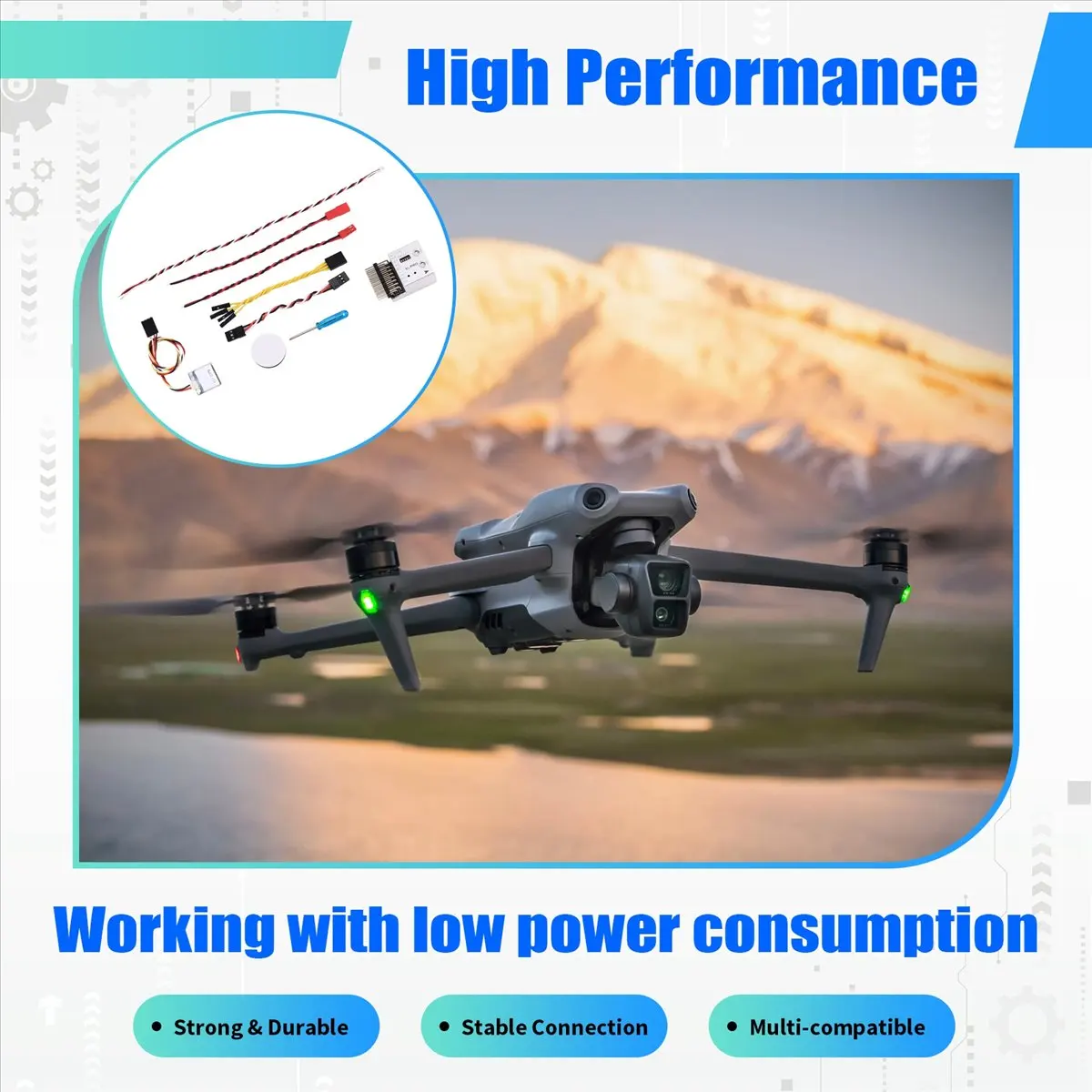 ☶❈＊♥AC1423-For Sparrow 2 Pro Fixed Wing Flight Control Model Digital OSD RC Drone Support for O3 Air Unit Nebula
