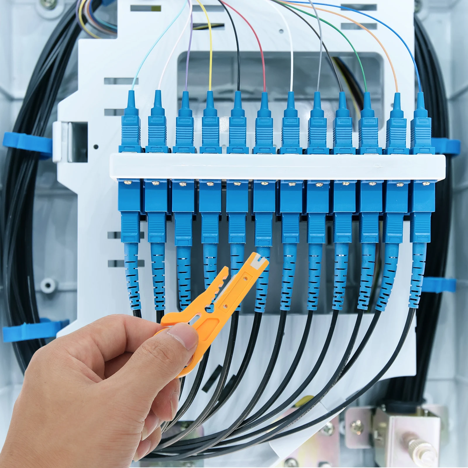 

10pcs Stripper Tool Mini Portable For Utp Stp Telephone Data Cables Secure Hold Punch Down Wires Modular Connectors Cable