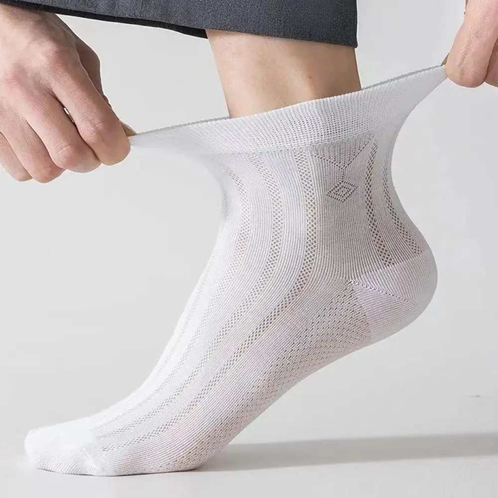 

Casual Cotton Breathable Mesh Socks Ultra-thin Antibacterial Men Mesh Ankle Socks Sweat Absorbent Summer Short Socks Business