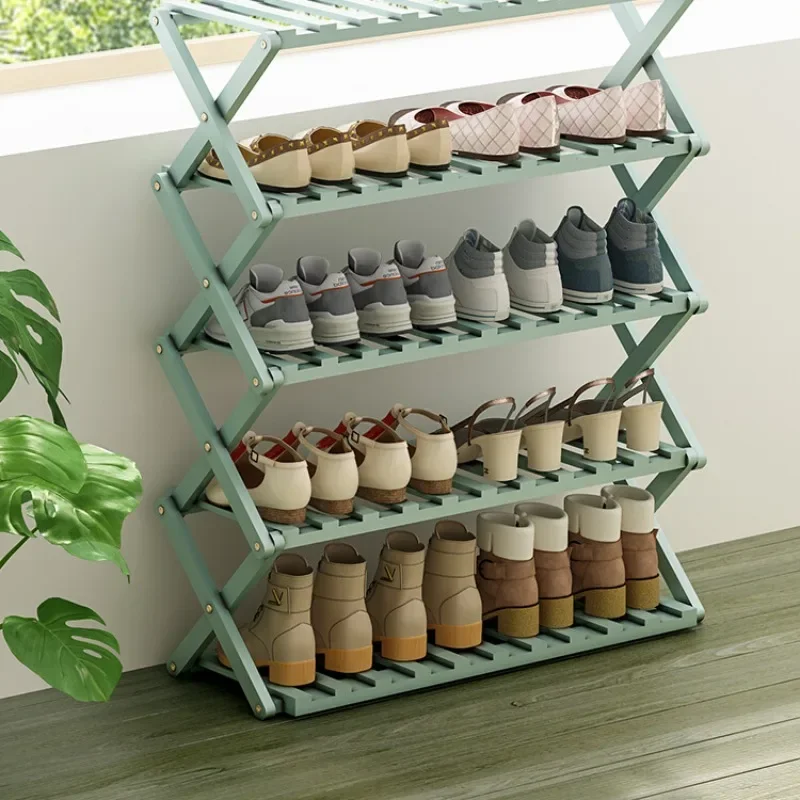 

Shoe shelf home entrance simple indoor dormitory storage artifact folding installation-free shoe cabinet