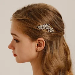 Silver Claw Chain Small Hair Comb Sparkling Crystal Hair Accessories For Women Princess Hairpin Headdress Bridesmaid Gift