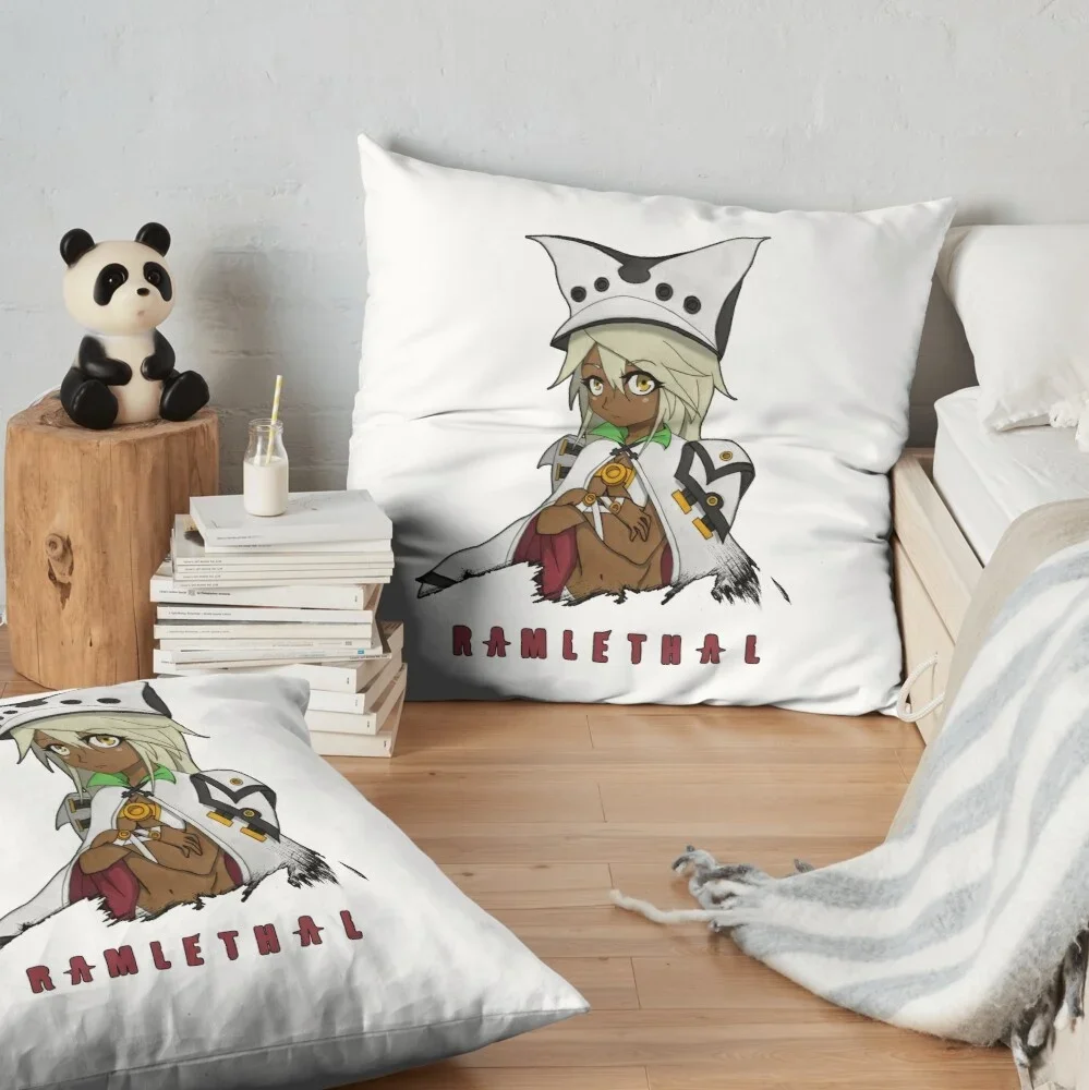 Guilty Gear R A M L E T H A L Pattern Pillow Case Fashion Square Cushion Car Sofa Home Office Decor