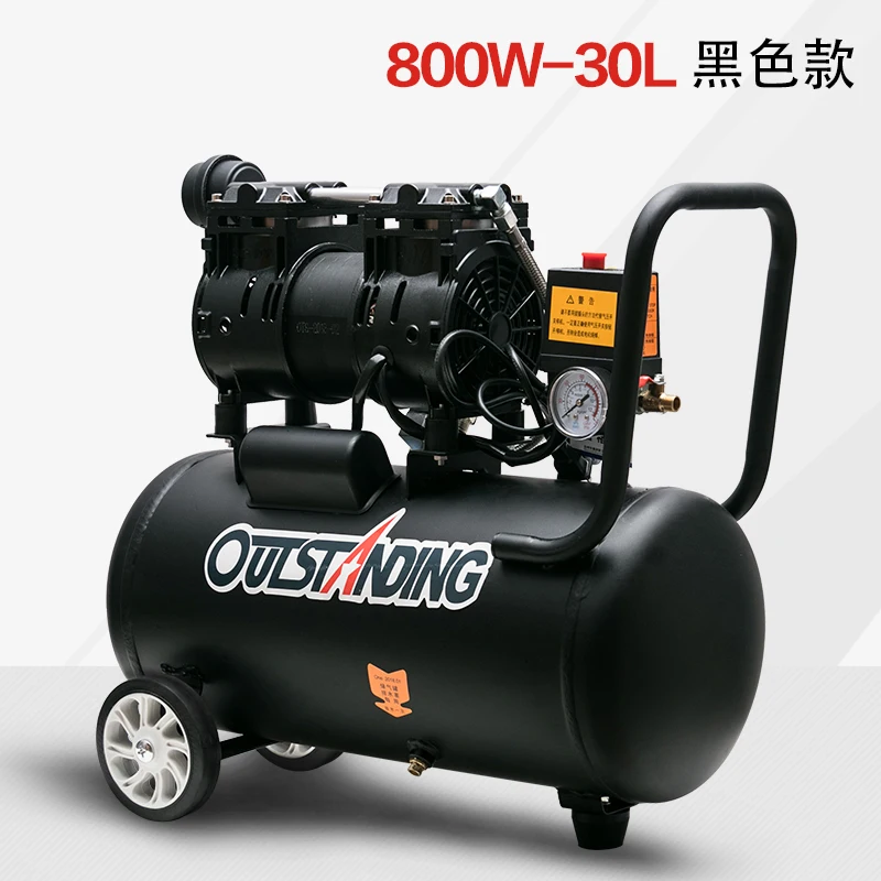 

Air Pump Air Compressor Small Air Compressor Inflatable Oil-free Silent 220V Woodworking Paint Air Pump 8L 550W