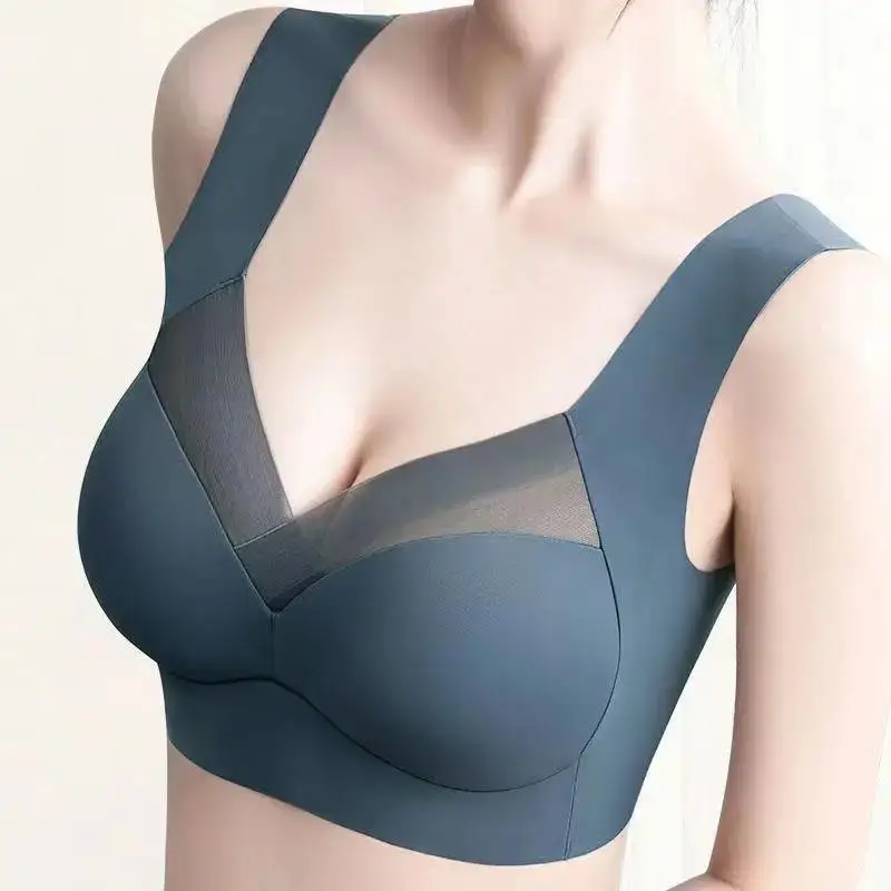 Soutien-gorge push-up sans couture pour femmes, sous-vêtements fins, bonnet profond, bralette intégrée, sans fil, sexy, mode, livraison directe, été