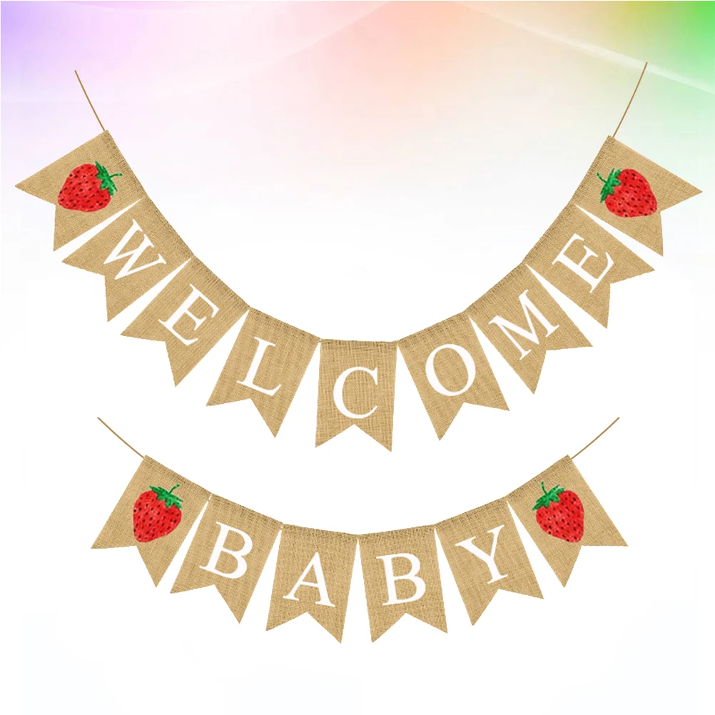 

Linen Bunting Banner Baby Shower Decor Garland Hanging Banner Birthday Party Supplies Kids Room Nursery PhotoBackdrop Theme