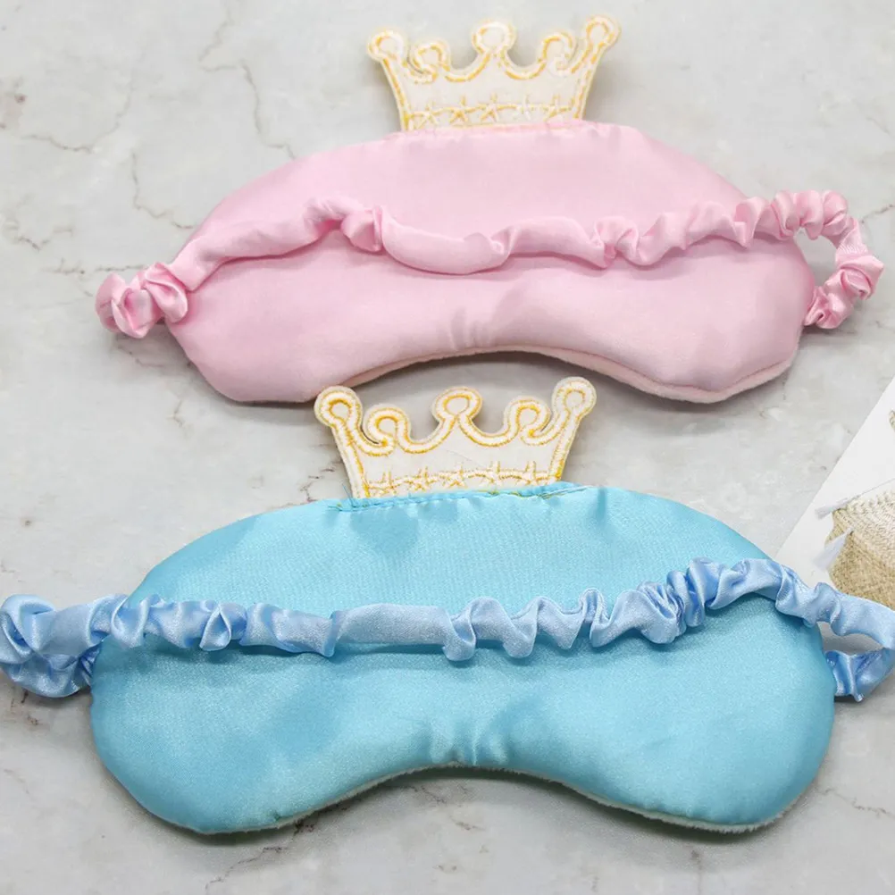 

2Pcs Cute Cartoon Sleeping Eye Mask Premium Cotton Breathable Light Blocking Eye Patch for Long Sleep Travel Home