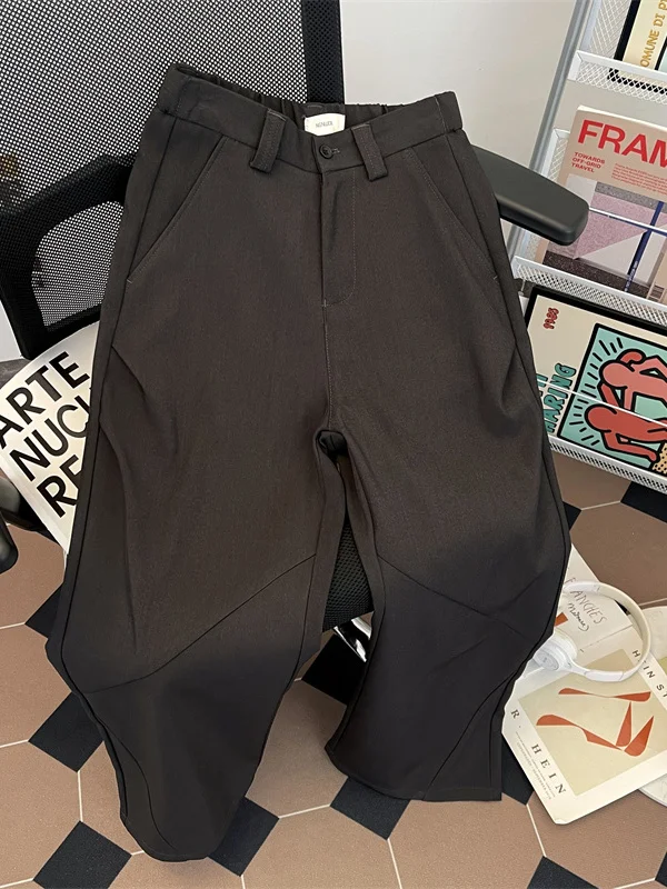 

Мужские повседневные брюки в американском стиле, лето 2025, новые, свободные, прямого кроя, модные, брендовые, премиум-класса