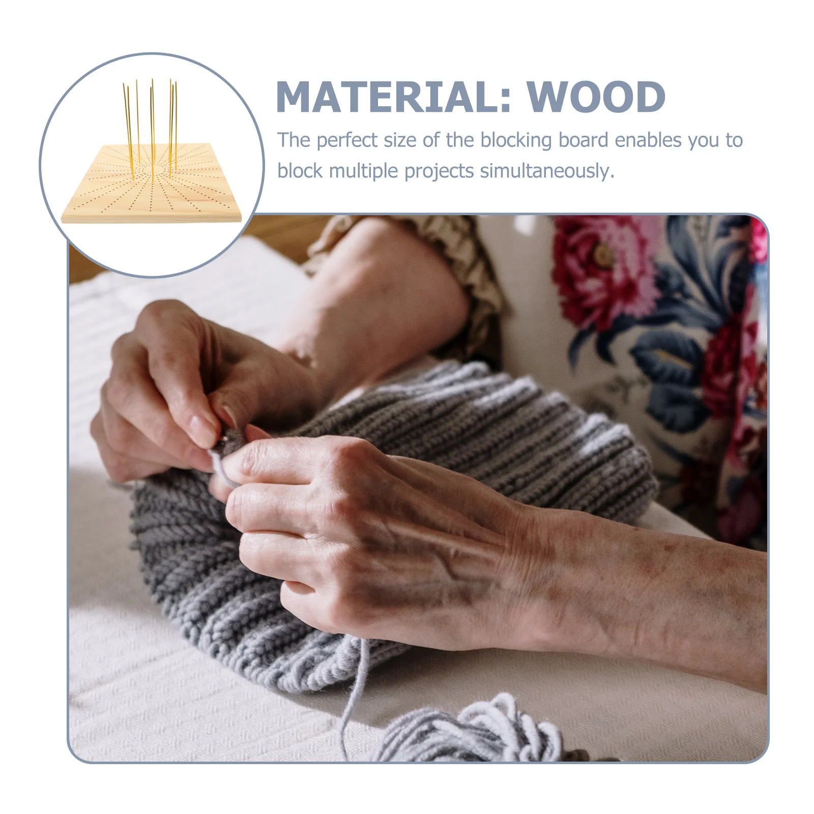 

1Set Crochet Wooden Blocking Board Positional Board Durable Knitting Craft Tool for Handmade Crochet Supplies Weaving Tools