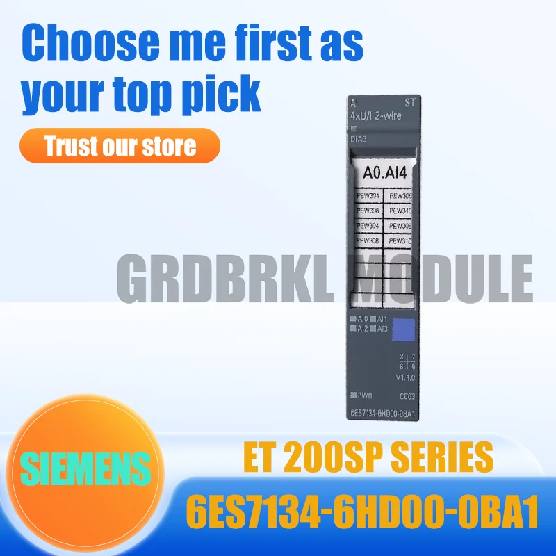 

New Original SIEMENS 6ES7134-6HD00-0BA1 6ES7 134-6HD00-0BA1 ET 200SP Analog Input module