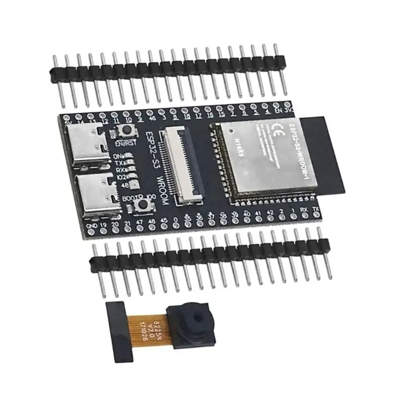 

Плата разработки ABZW ESP32-S3 WROOM CAM с модулем Wi-Fi и Bluetooth, встроенным ESP32-S3-WROOM-1 N16R8, двойным интерфейсом TYPE-C