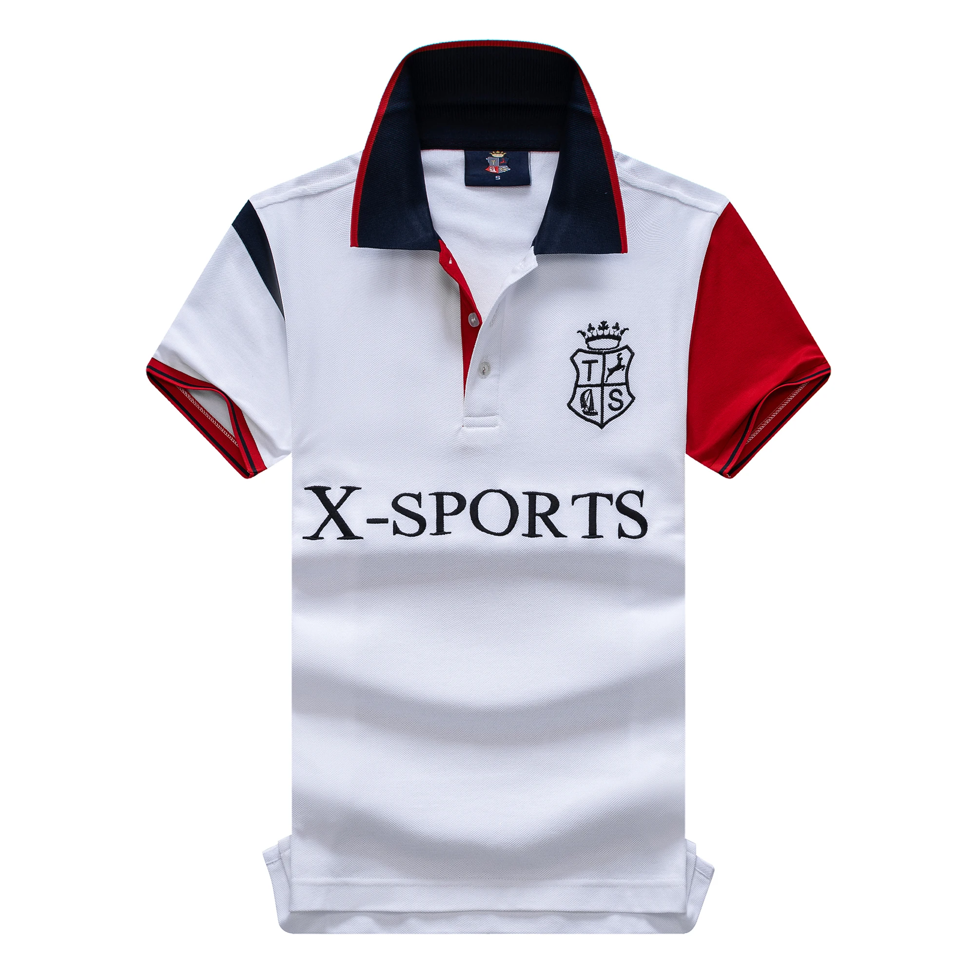 TS New Arrivals Men's Polo Shirts Short Sleeve USA Royal Luxury Embroider Number 3 Collar Tee Shirts